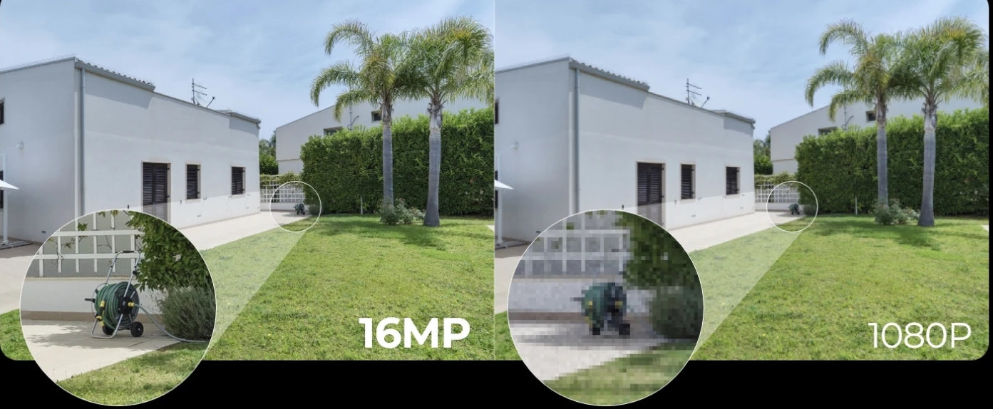 3-in-1 16MP UHD Lens PoE Camera with 180° Panoramic View
