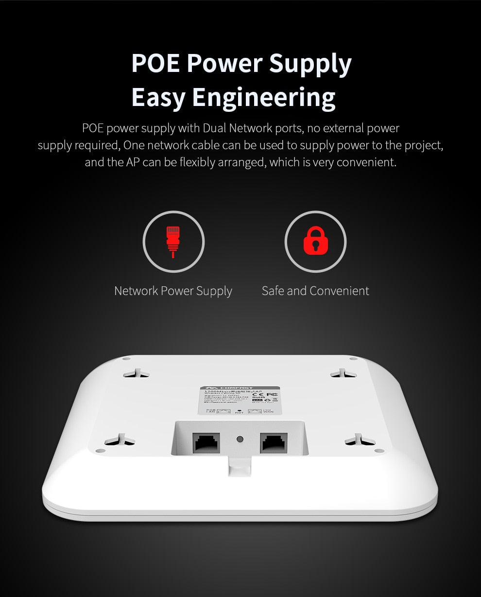 2.4G/5.8G Dual Band 802.11AC Indoor Access Point