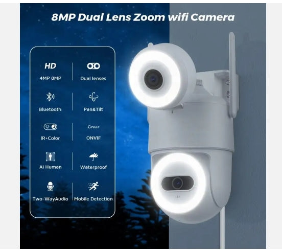 8MP Dual Lens WiFi Camara