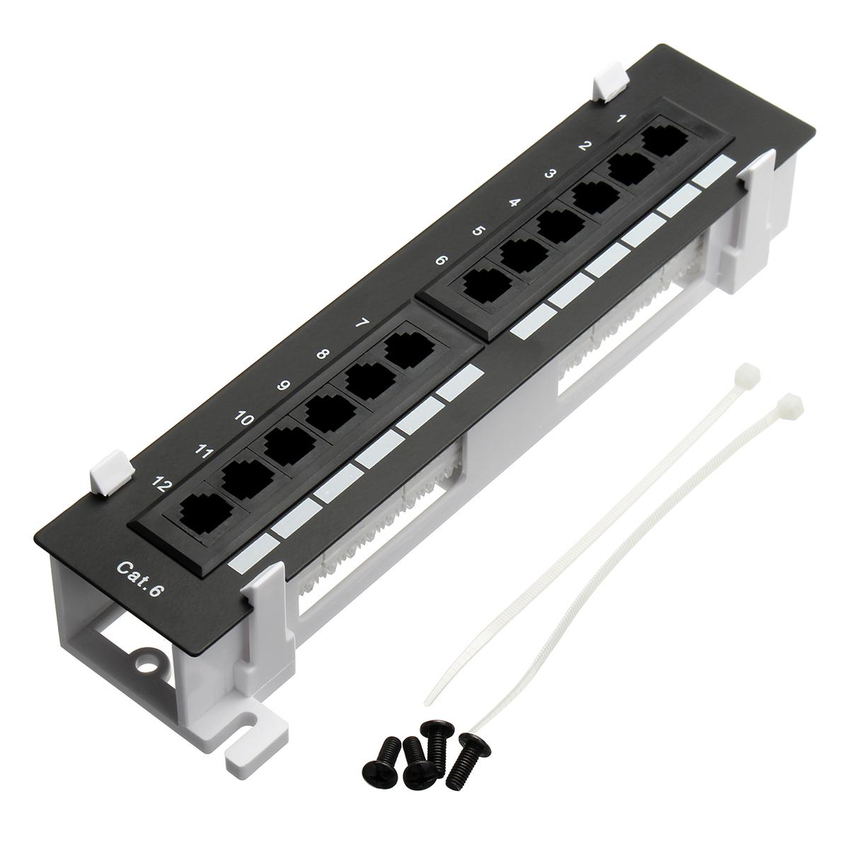 CAT6 Patch Panel RJ45 with Surface Wall Mount Bracket