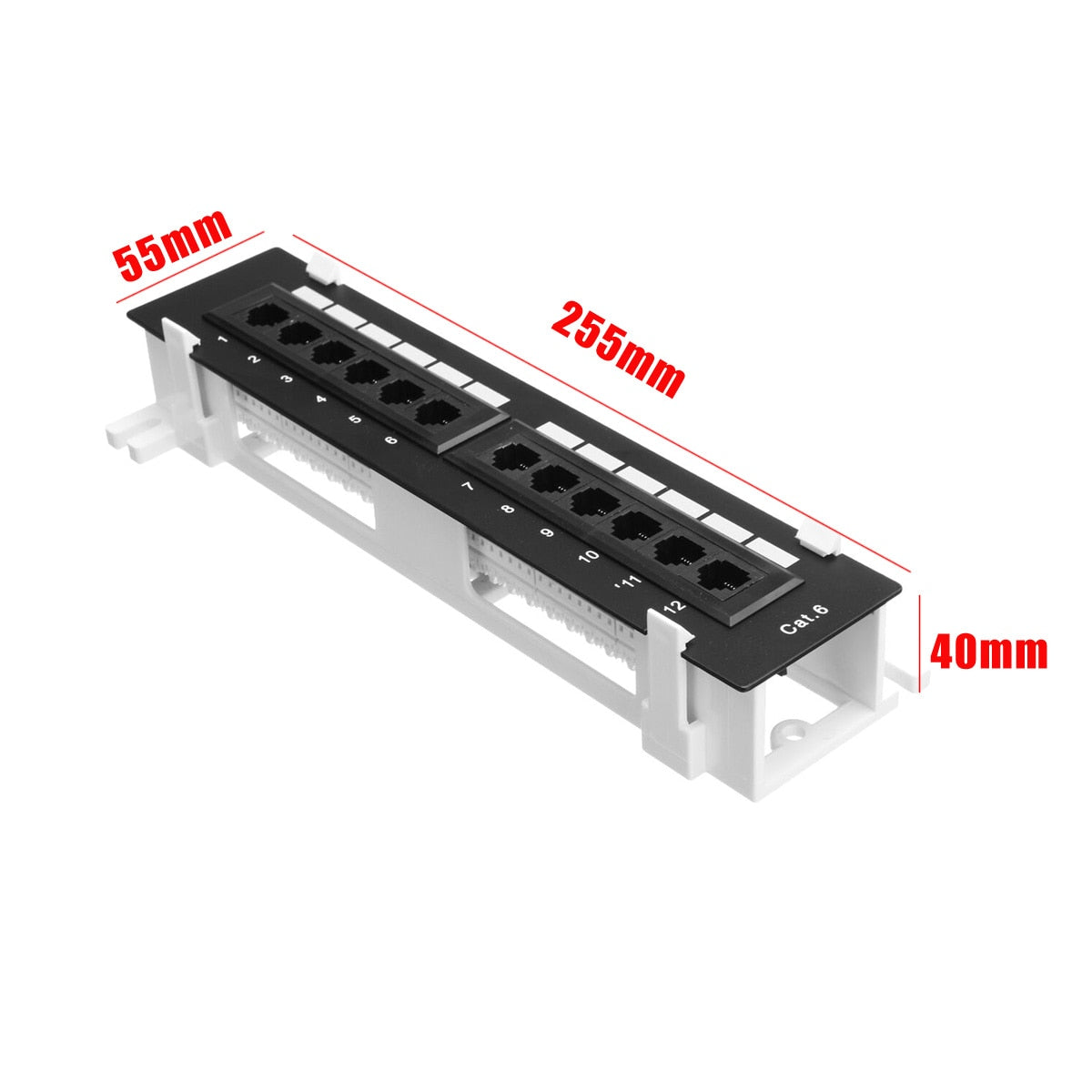 CAT6 Patch Panel RJ45 with Surface Wall Mount Bracket