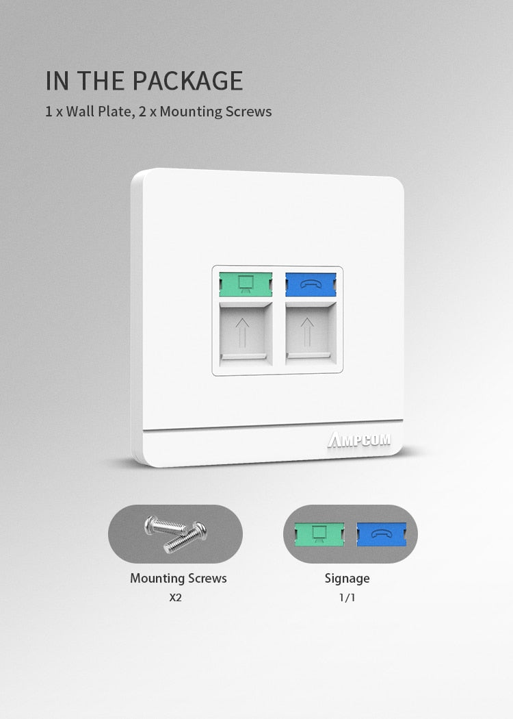 RJ45 Faceplate /Wall Socket Wall-plate