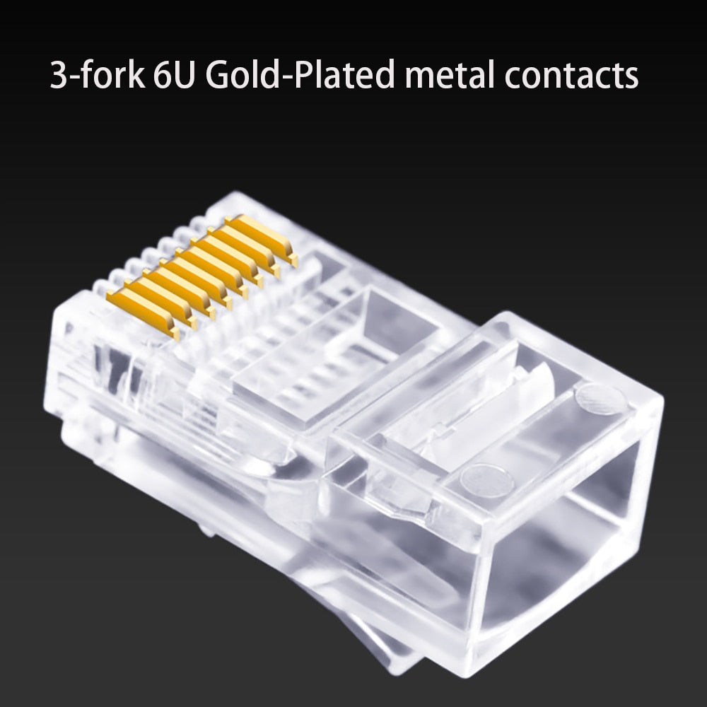 Modern RJ45 Connector Ethernet cable Plugs-Passthrough