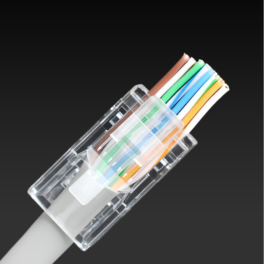 Modern RJ45 Connector Ethernet cable Plugs-Passthrough