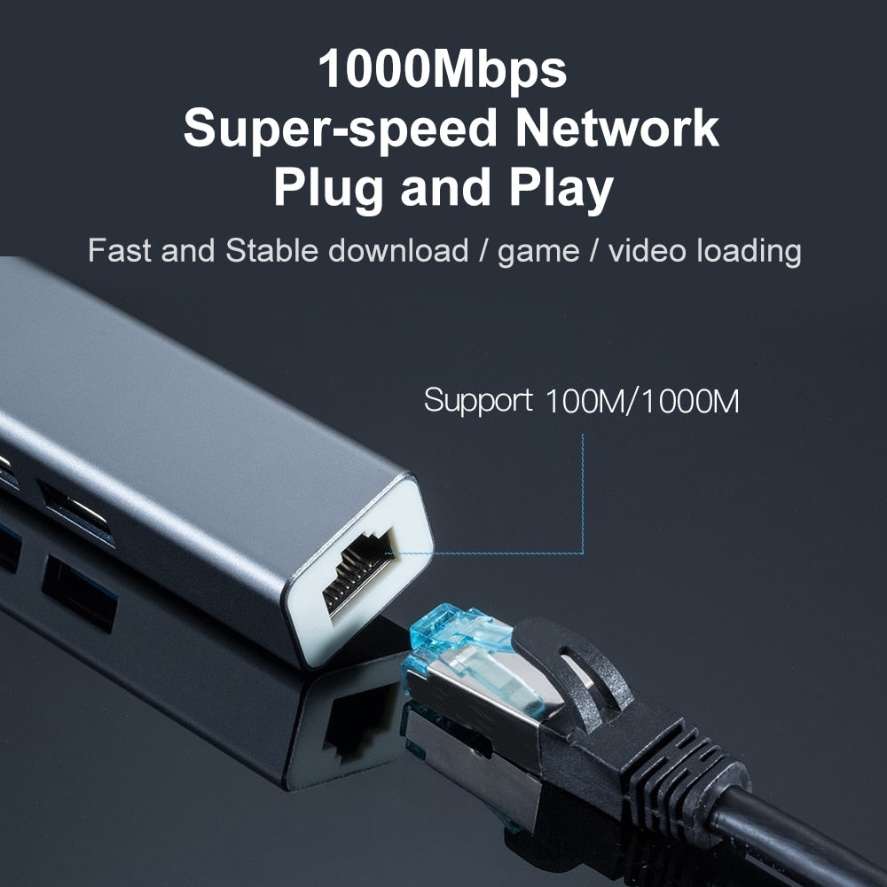 USB 3.0 & 2.0 USB to RJ45 Ethernet Adapter