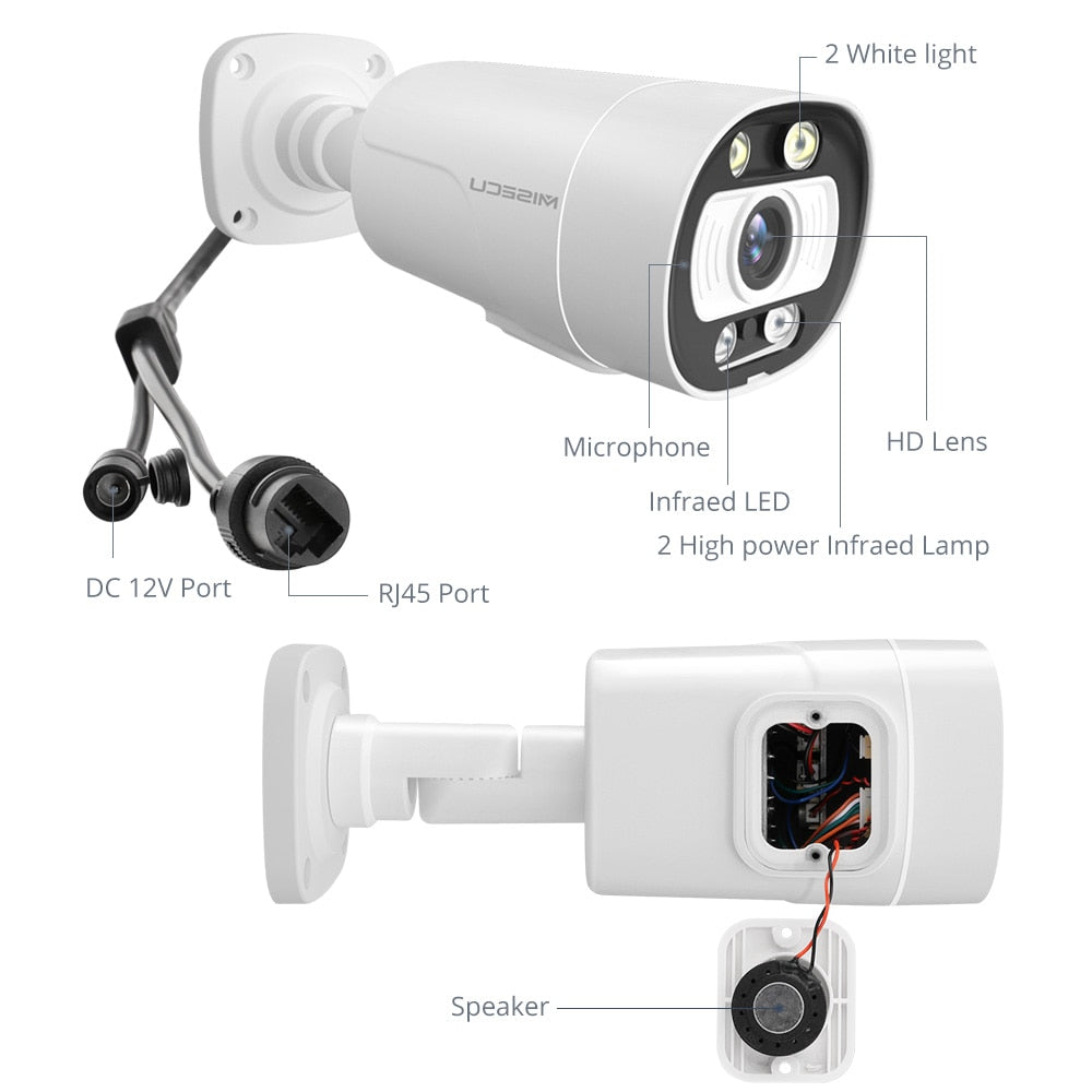 Body Motion Detection Smart Camera With Microphone Speaker Audio