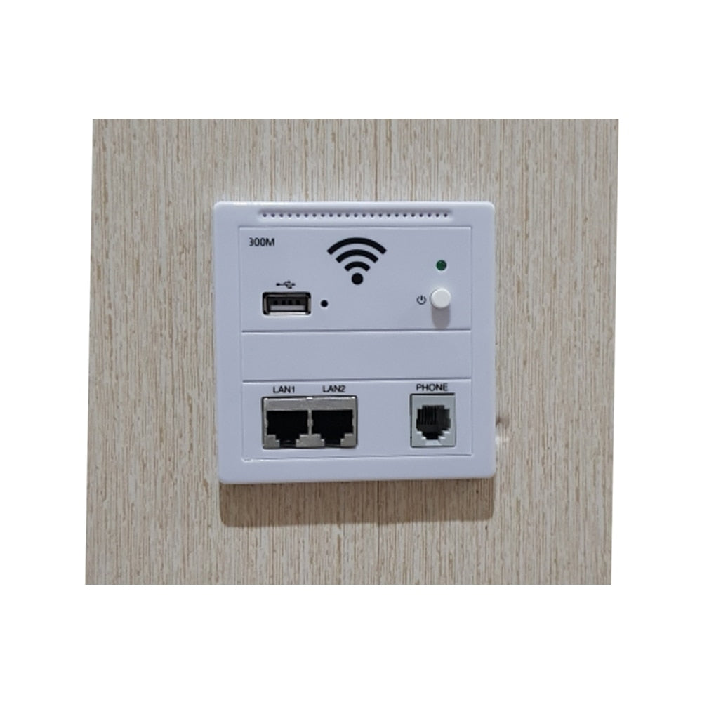 Wall AP WiFi Access Point with USB Charging Phone RJ11 RJ45 On-off