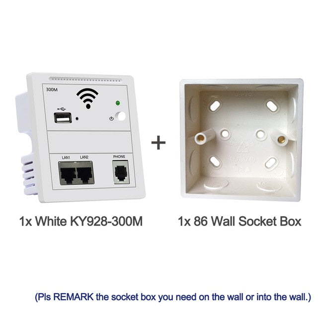 Wall AP WiFi Access Point with USB Charging Phone RJ11 RJ45 On-off