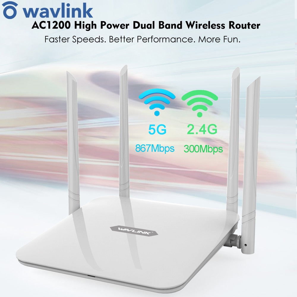 AC1200 High Power Dual Band Wireless Router